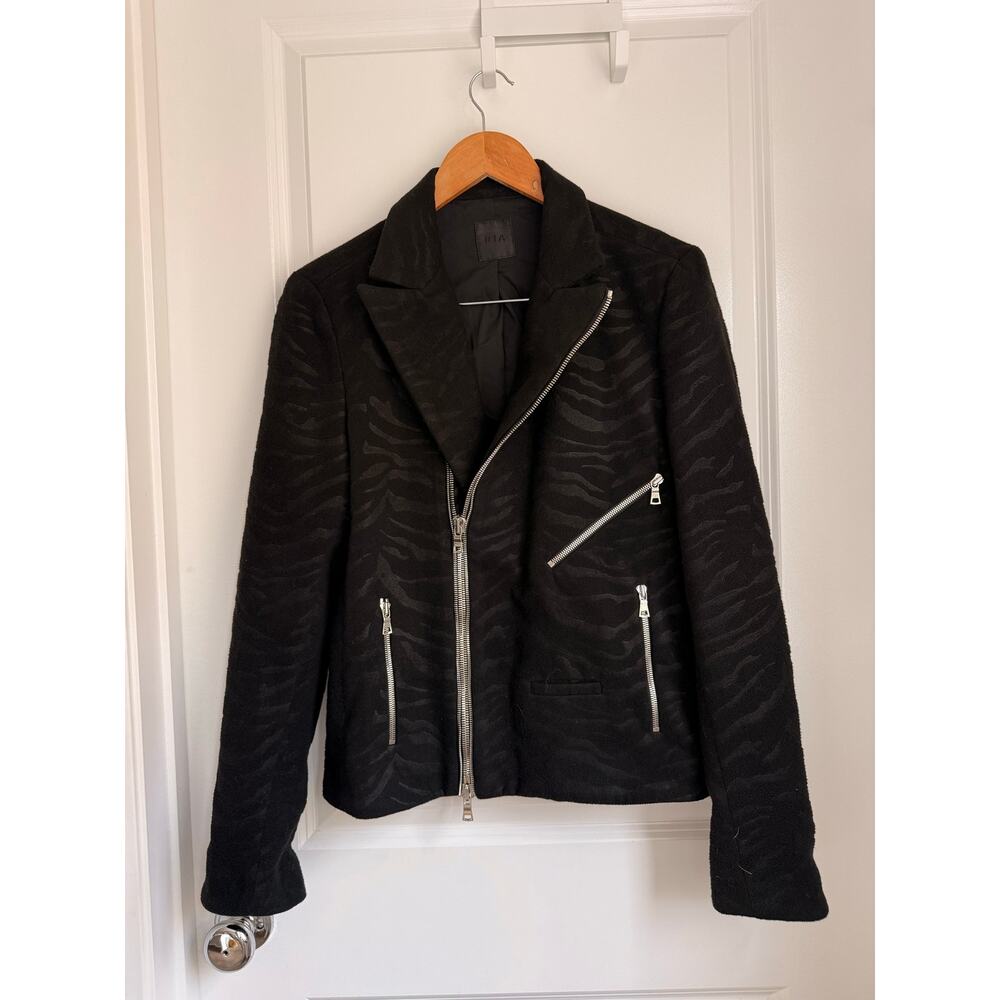RtA Zebra Print Motorcycle Blazer Jacket‎